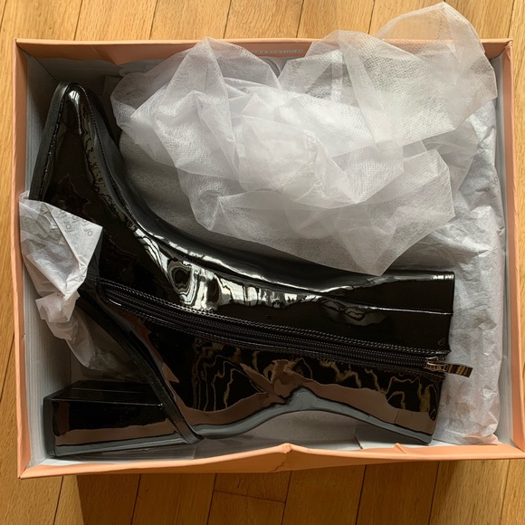 NASTYGAL - WOMENS PATENT FAUX LEATHER BOOTS - Picture 1 of 3